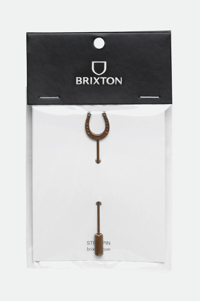Brixton Hat Stick Pin - Brass Horseshoe