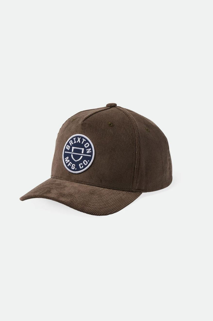 Brixton Crest MP Snapback - Dark Earth Cord