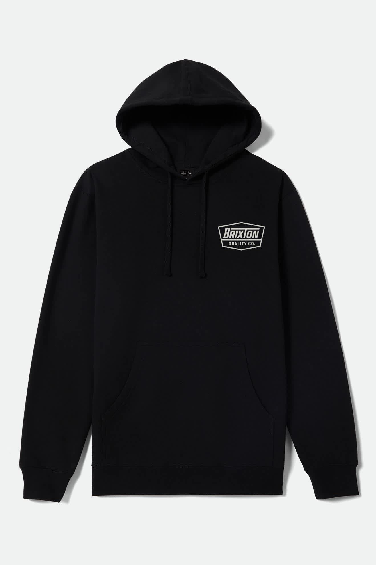 Men's Regal Hoodie in the color Black/Off White - Front Product View