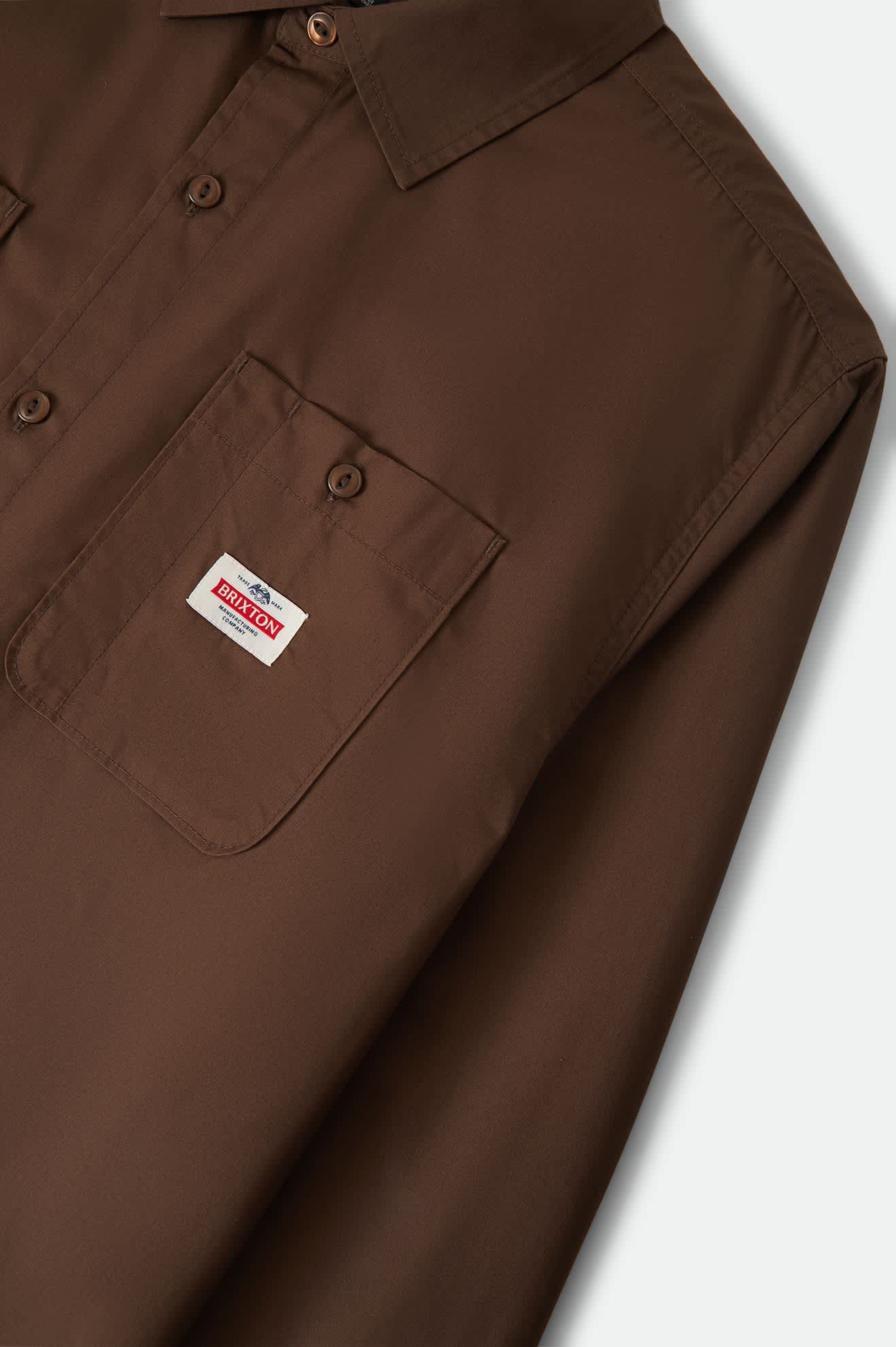 Men's Trademark Long Sleeve Shirt in the color Walnut Brown - Additional Laydown image