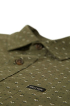 Men's Charter Print S/S Shirt in the color Ivy Green/Micro Floral - Additional Laydown image