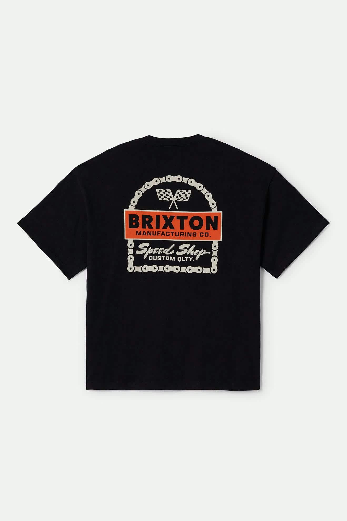 Men's Drayton Heavyweight Relaxed T-Shirt in the color Black Classic Wash - Back Style View
