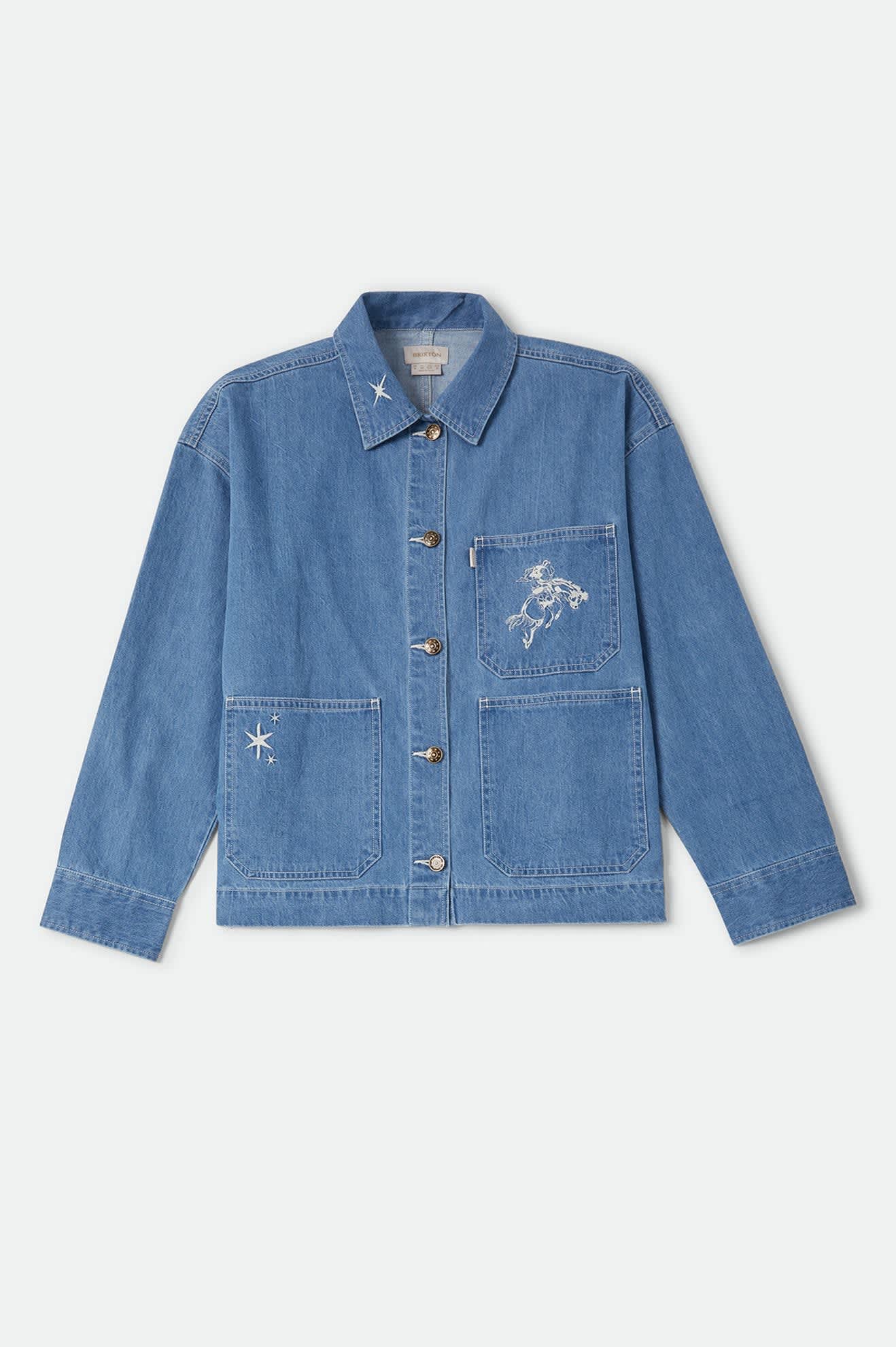Women's Barn Jacket in the color Light Stone Wash - Front Product View