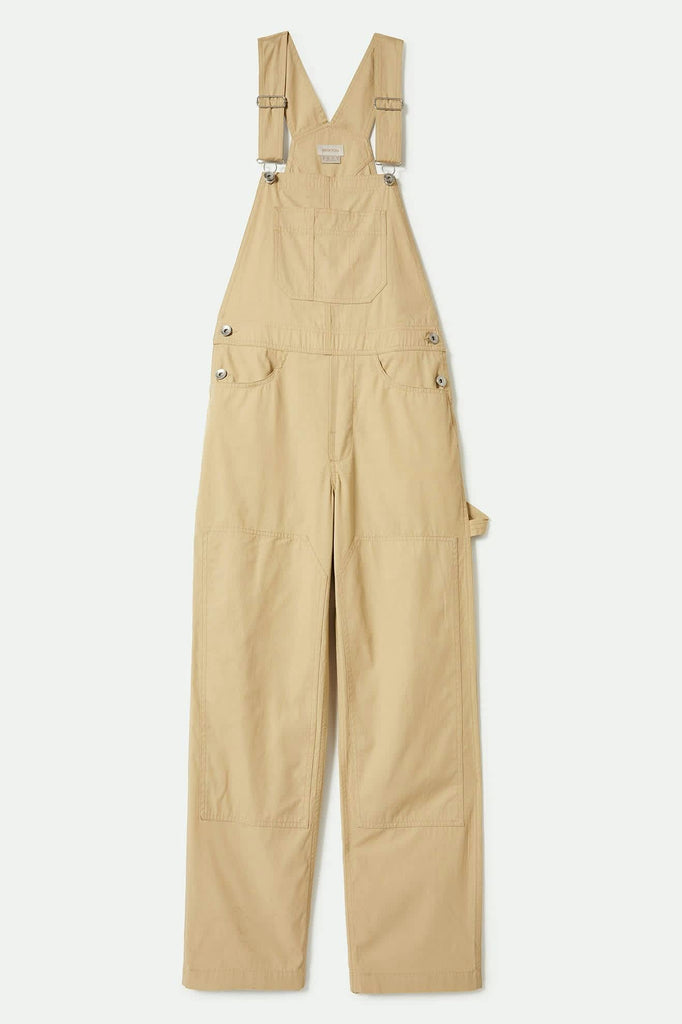 Women's Utility Overall in the color Pale Khaki - Front Product View