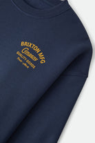 Men's Straton Crew in the color Washed Navy - Additional Laydown image