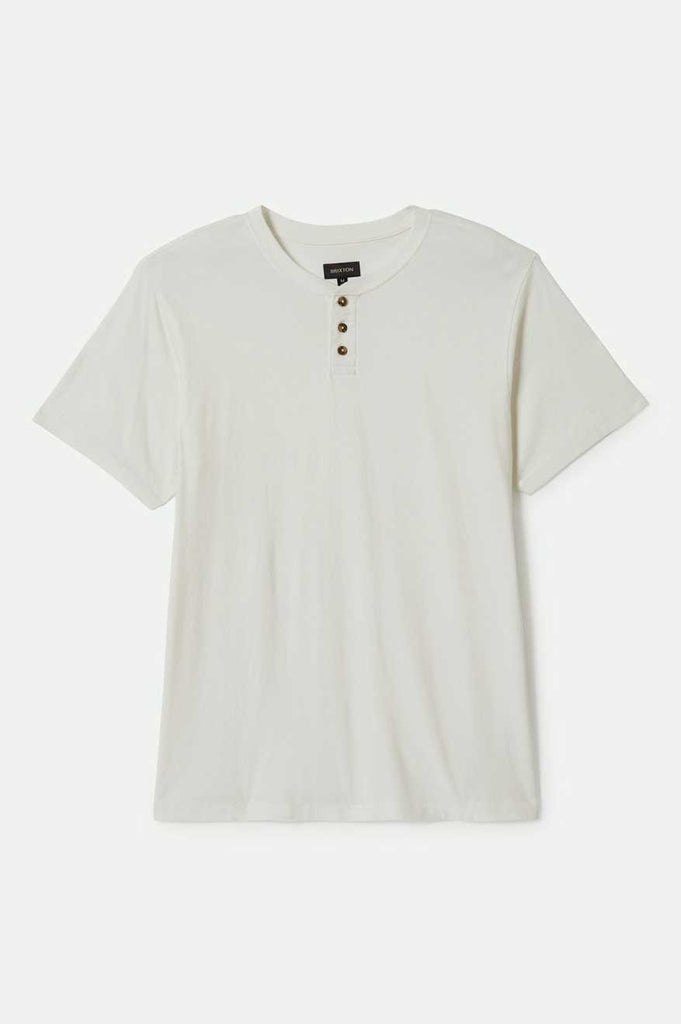 Brixton Vintage Reserve S/S Henley - Off White Sol Wash