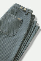 Women's Jane Ulitily Wide Leg Pant in the color Off White/Mood Indigo - Additional Laydown image