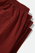 Women's Lounge Pant in the color Dark Brick - Additional Laydown image