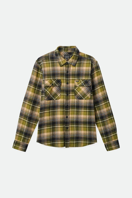 Bowery L/S Flannel - Green Kelp/Sand/Black