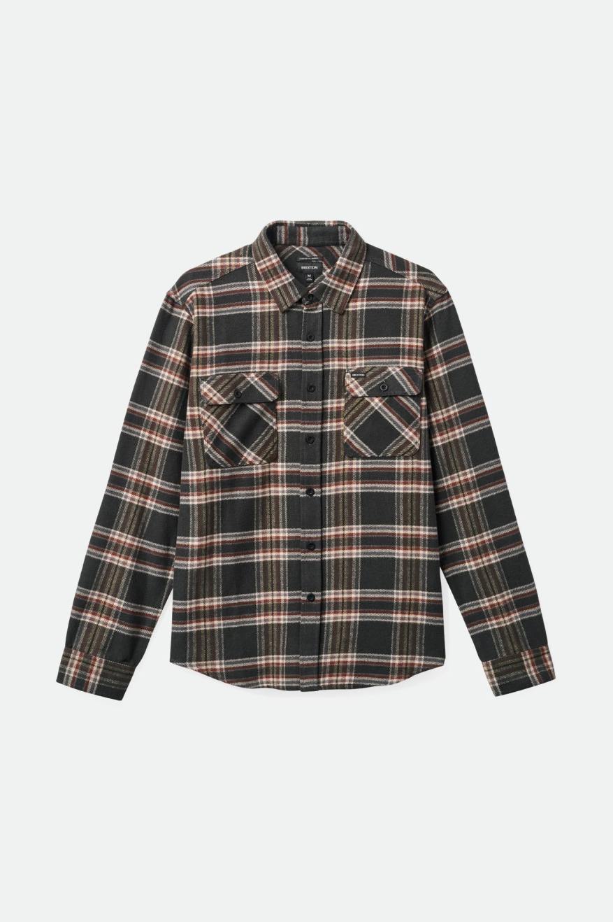 Bowery L/S Flannel - Black/Charcoal/Off White