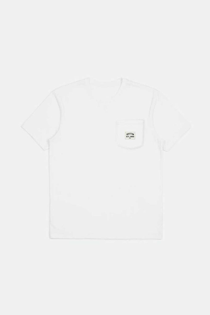 Brixton Men's Woodburn S/S Tailored Pocket T-shirt - White | Main