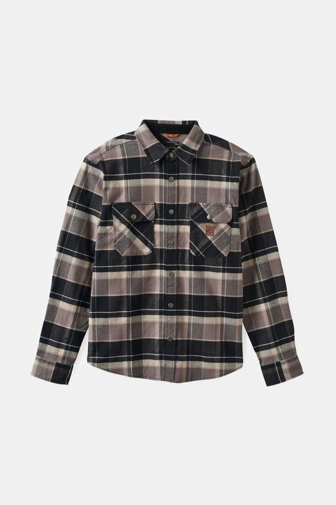 Brixton Builders Bowery Stretch Water Resistant L/S Flannel - Black/Charcoal/Beige