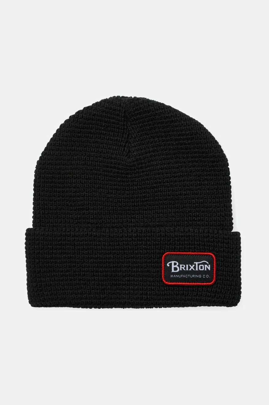 Brixton Unisex Grade Waffle Knit Beanie - Black | Main