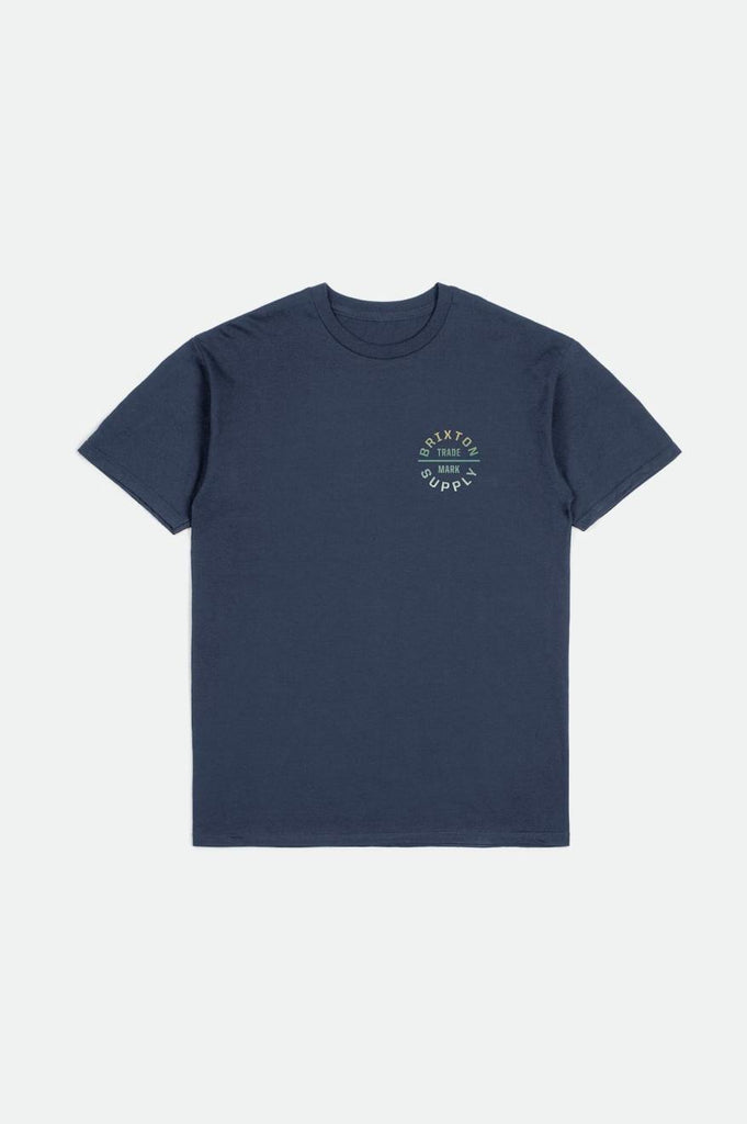 Brixton Oath V S/S Standard Tee - Washed Navy/Jade Gradient