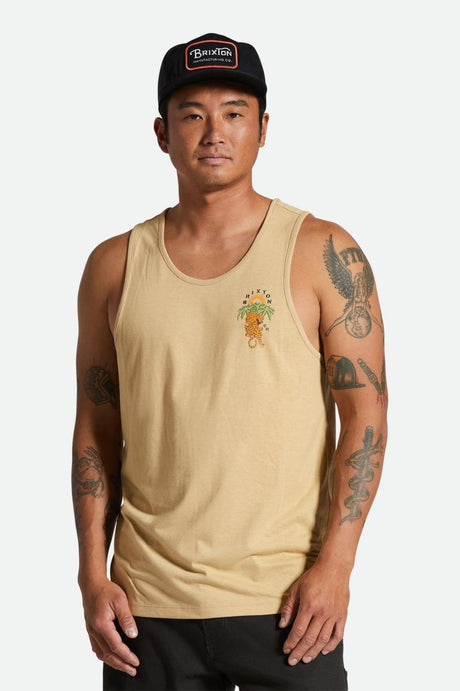 Palm Jaguar Tank Top - Oat Milk