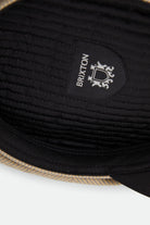 Women's Fiddler Fisherman Cap in the color Khaki Stripe/Washed Black - Additional Laydown image