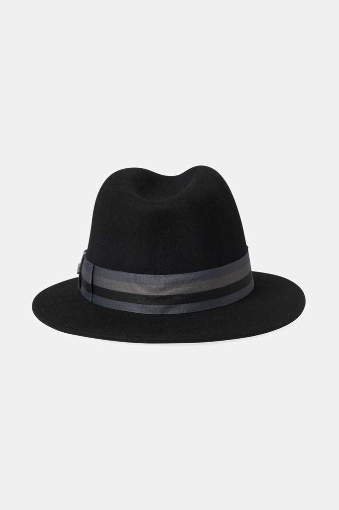 Brixton Roma Fedora - Black/Grey Charcoal