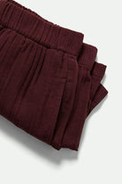 Women's Wandering Short in the color Port - Additional Laydown image