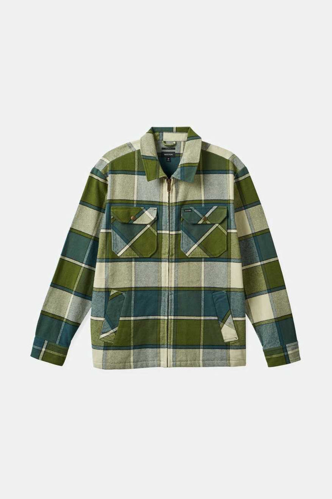 Brixton Motor Jacket - Blue Mirage/Dill Plaid