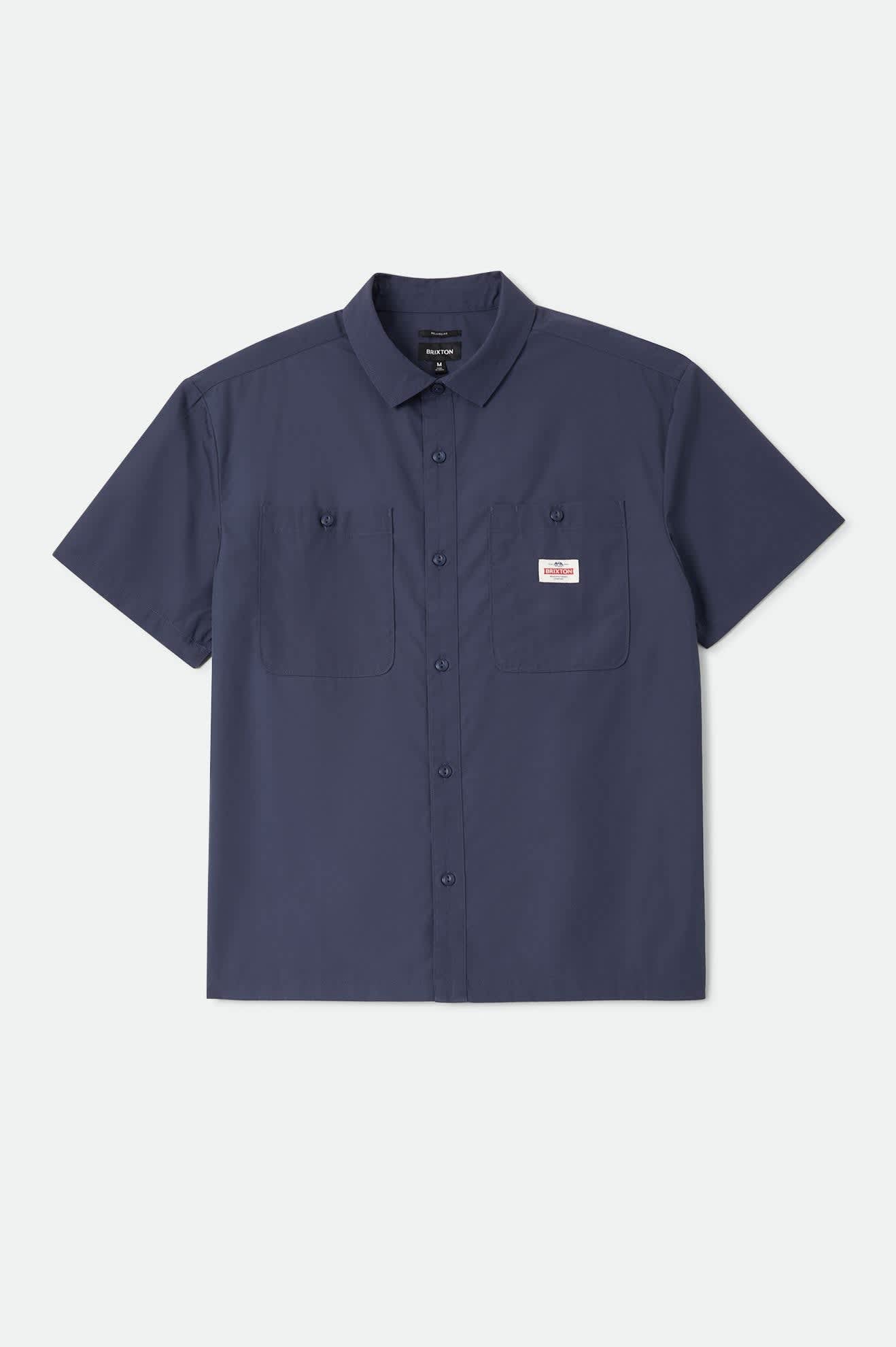 Men's Trademark Short Sleeve Shirt in the color Washed Navy - Front Product View