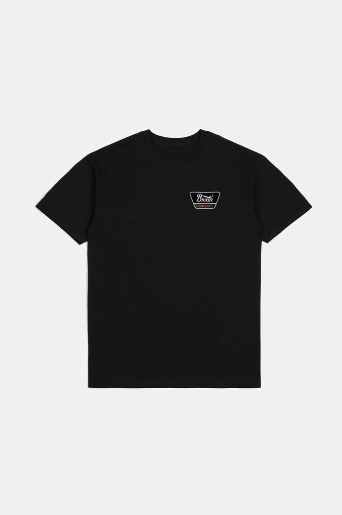 Brixton Linwood S/S Standard T-Shirt - Black/Orange/White