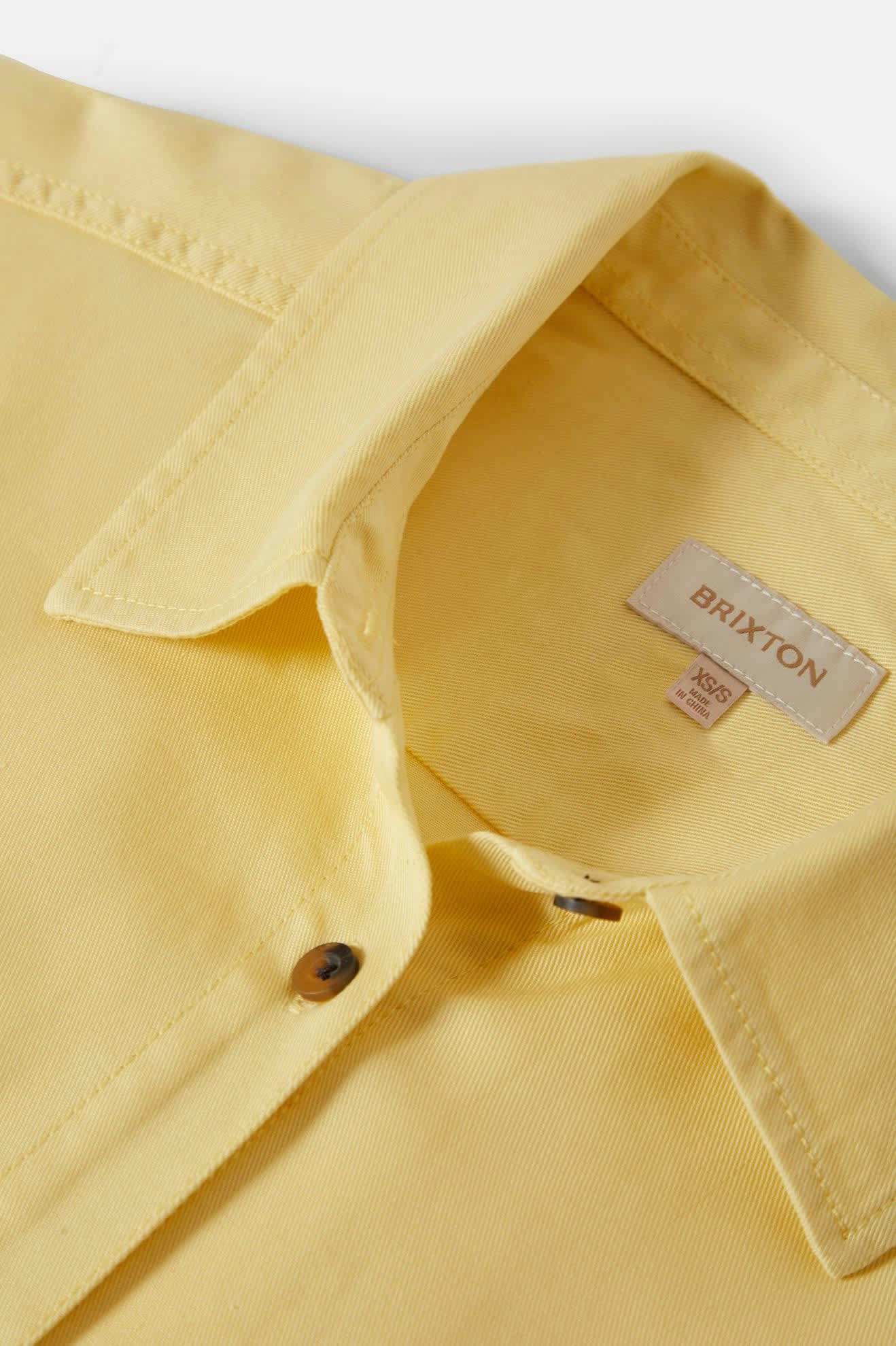 Women's East Side Boxy L/S Button Down in the color Panna Cotta - Additional Laydown image