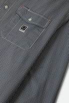 Men's Journey Lightweight Long Sleeve Shirt in the color Navy/White Stripe - Additional Laydown image