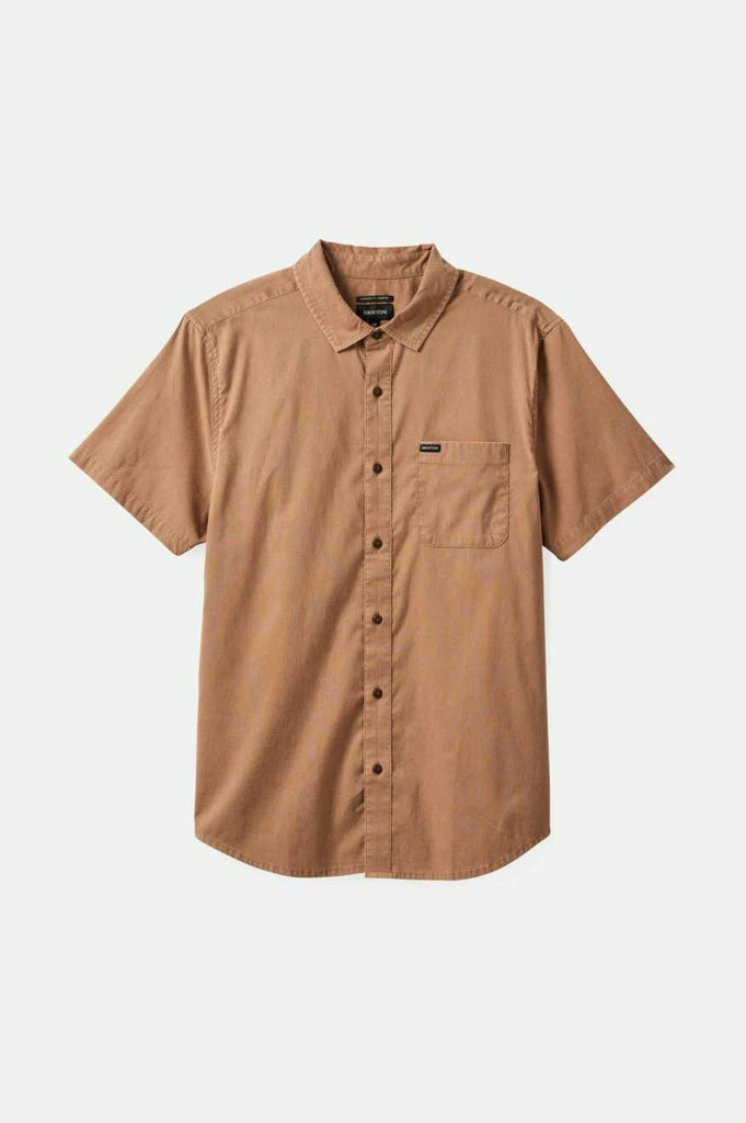 Brixton Charter Sol Wash S/S Woven Shirt - Burro Brown Sol Wash