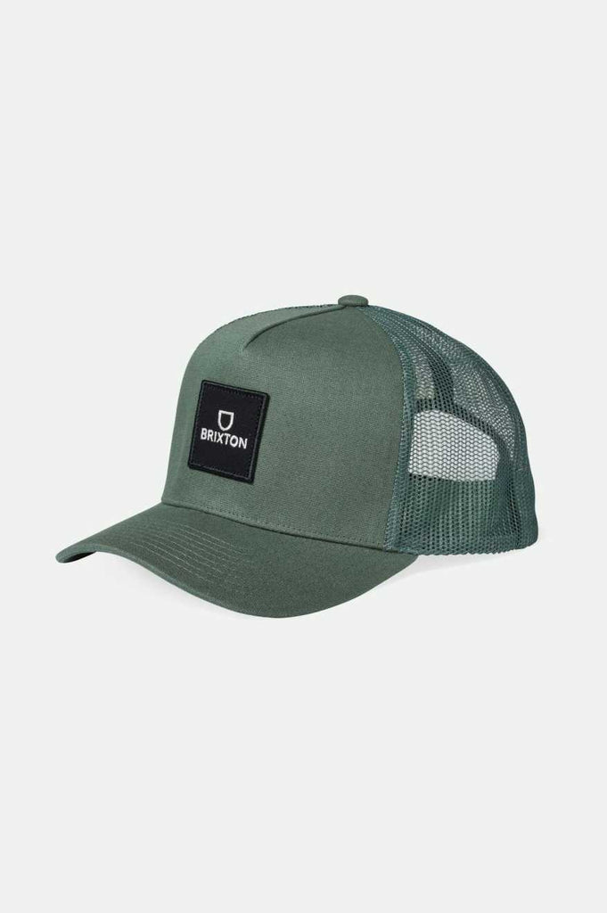 Brixton Alpha Block Netplus Trucker Hat - Agave Green/Agave Green