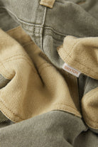 Women's Essex Patchwork Painter Pant in the color Vintage Olive Patchwork - Additional Laydown image