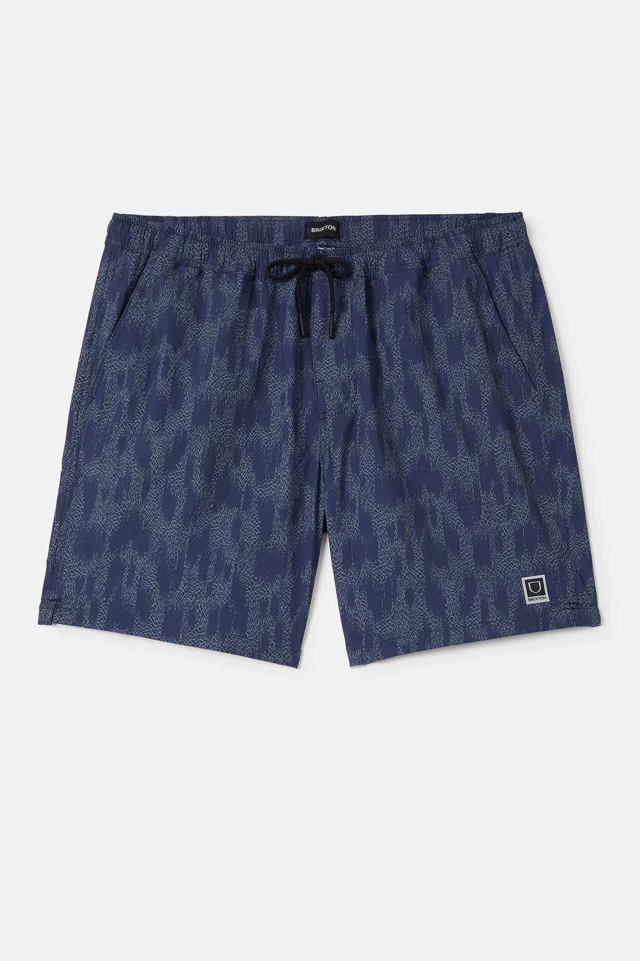 Men's Everyday Stretch Hybrid Short 7" in the color Washed Navy Crackle - Front Product View
