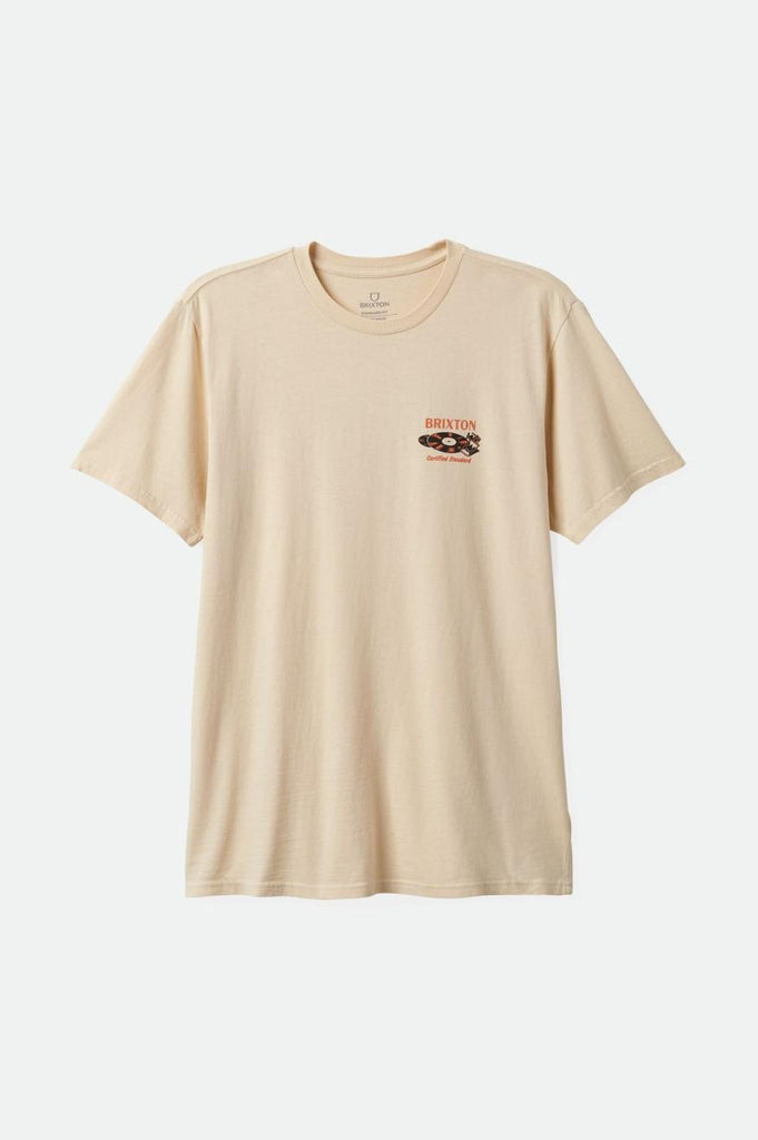 Brixton Hubbard S/S Standard Tee - Cream Worn Wash