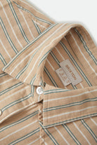 Women's Wayne Women's Shirt in the color Sand Stripe - Additional Laydown image