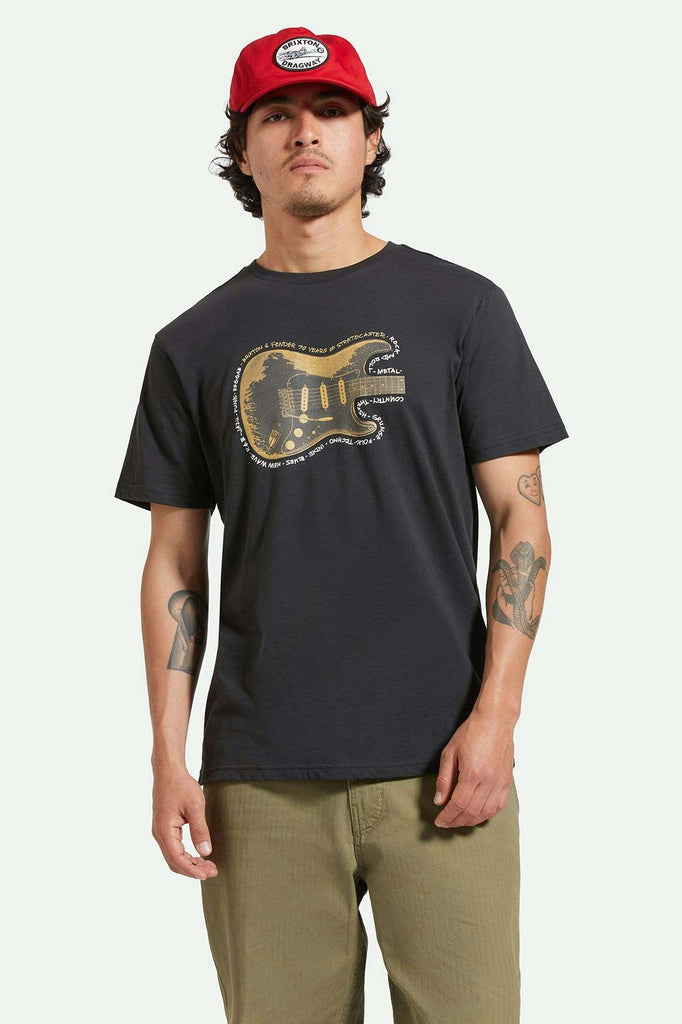 Men's Fit, front | Fender Strat S/S Talored T-Shirt - Black