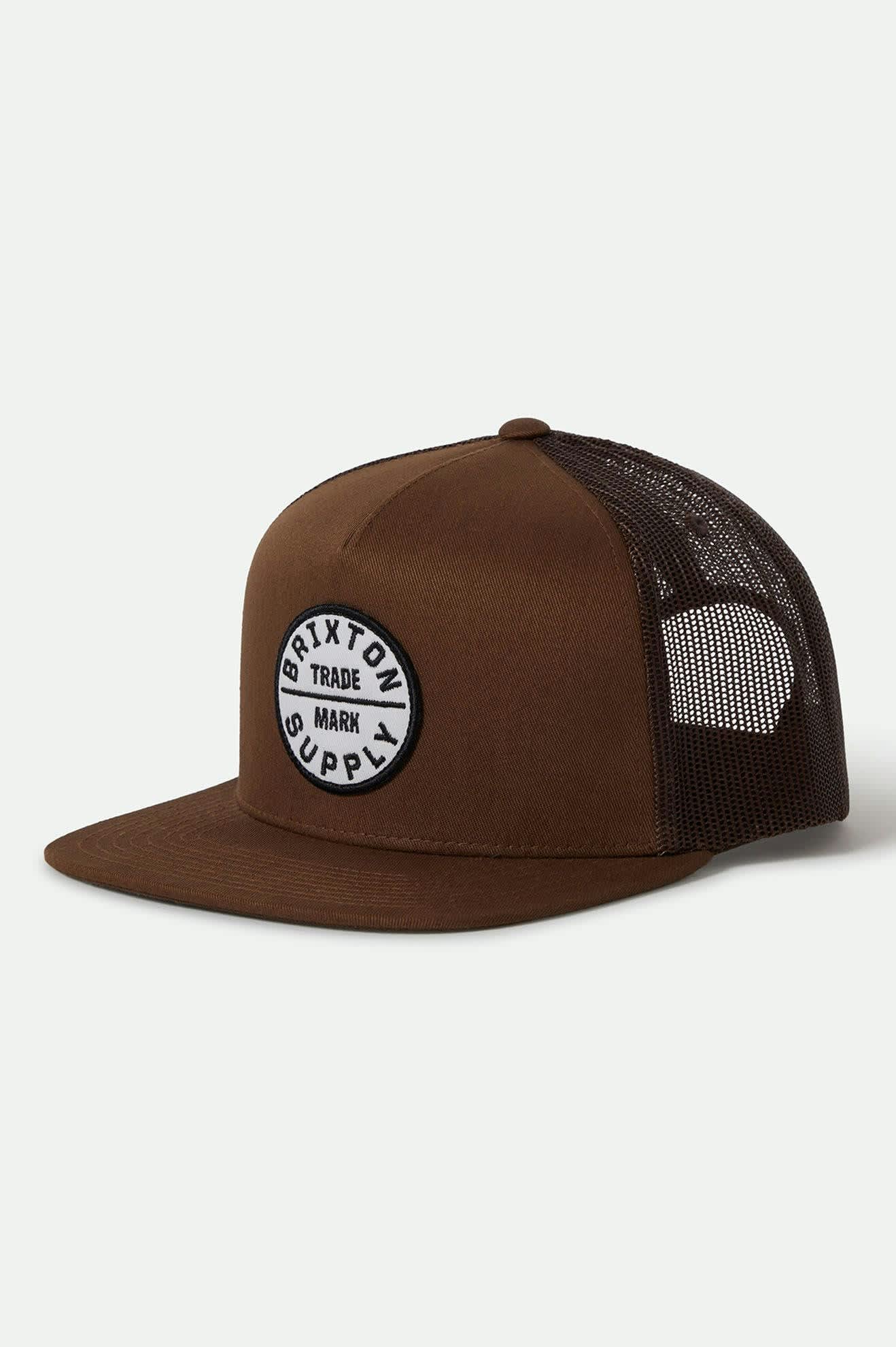 Unisex Oath Trucker Hat in the color Pinecone Brown/Pinecone Brown - Front Product View