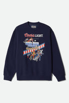 Men's Coors Light Berm Crew in the color Coors Navy - Front Product View