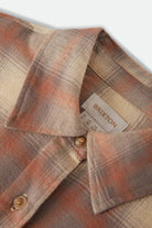 Women's Bowery Crop Women's Overshirt in the color Soft Tan Window Plaid - Additional Laydown image