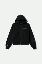 Men's Embroidered Heavyweight Oversized Full Zip in the color Black - Front Product View