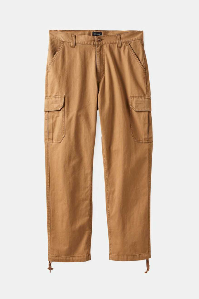 Brixton Waypoint Herringbone Relaxed Cargo Pant - Tobacco Brown