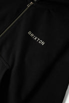 Men's Embroidered Heavyweight Oversized Full Zip in the color Black - Additional Laydown image