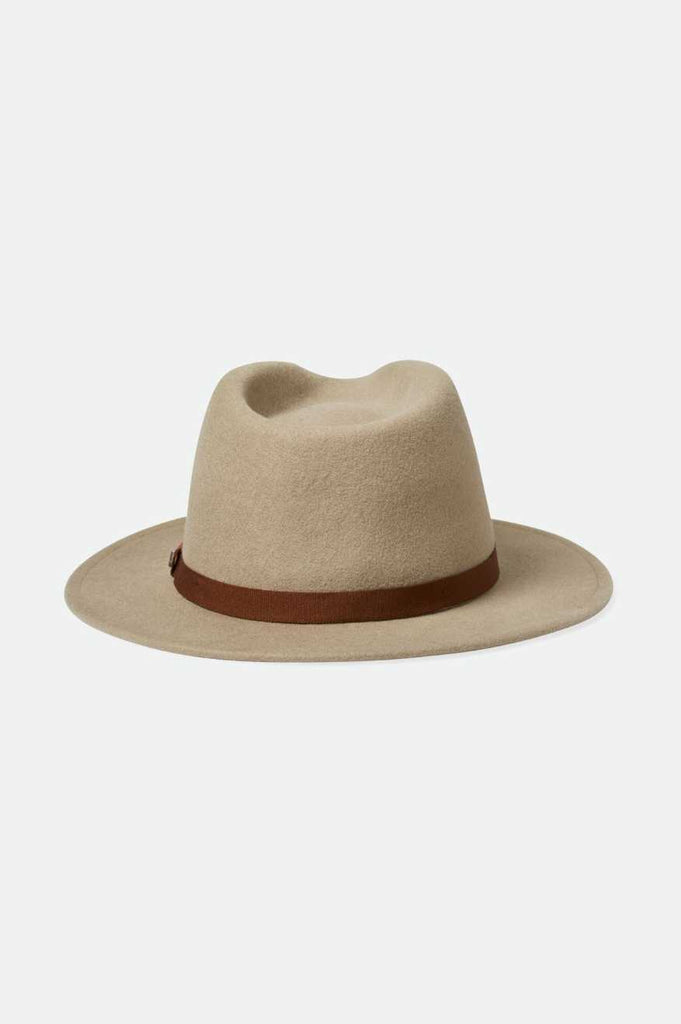 Brixton Messer Packable Fedora - Timberwolf/Light Brown