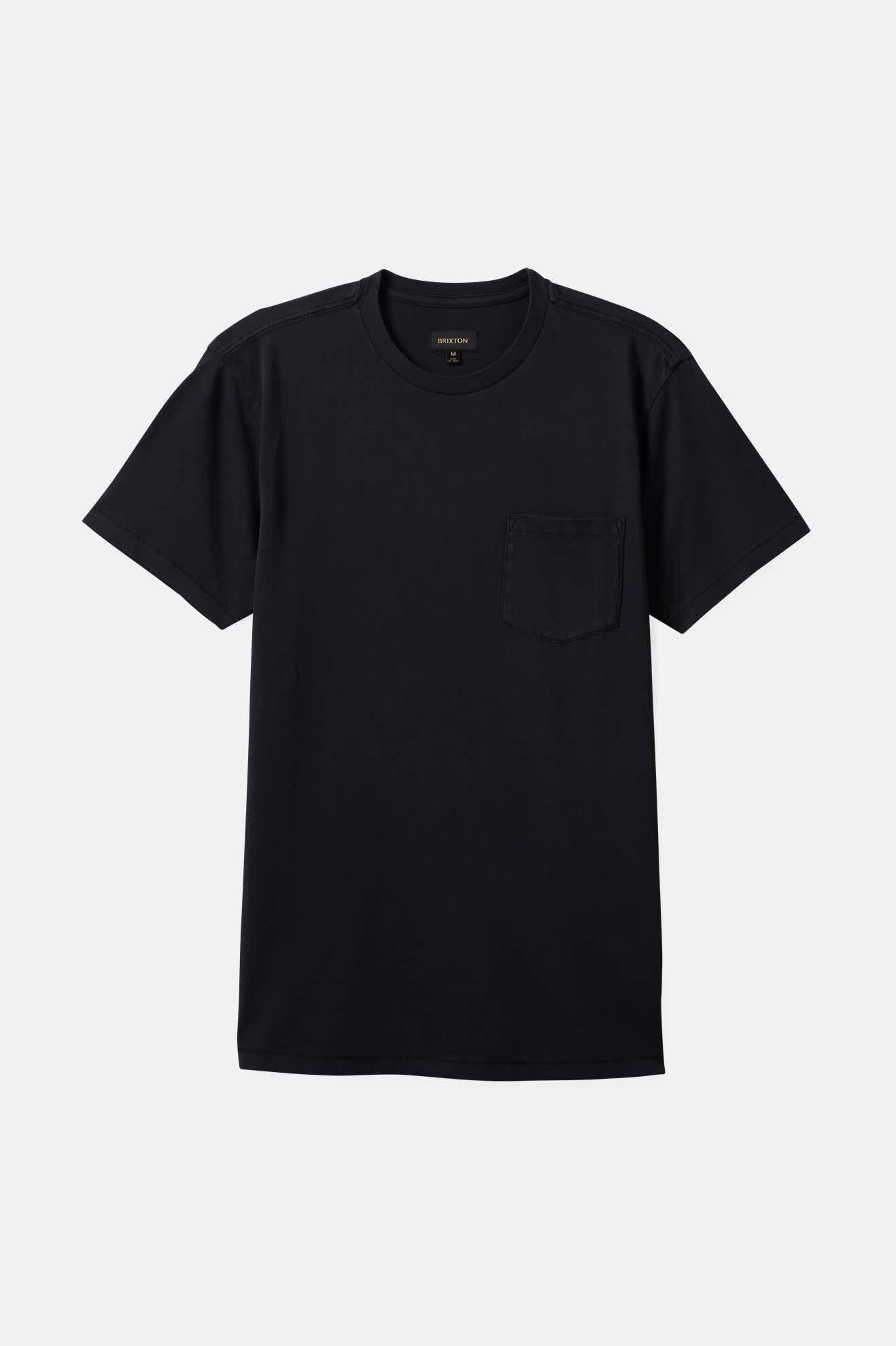 Unisex Vintage Reserve S/S Pocket T-Shirt in the color Black Sol Wash - Front Product View