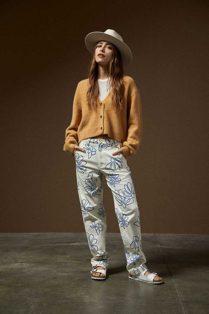 Brixton Bedford Pant - Off White Daisy