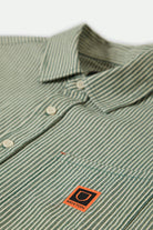 Men's Assembly S/S Shirt in the color Pine Needle/Whitecap - Additional Laydown image