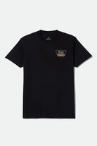 Men's Linwood Short Sleeve Standard T-Shirt in the color Black/Stone/Rust - Front Product View