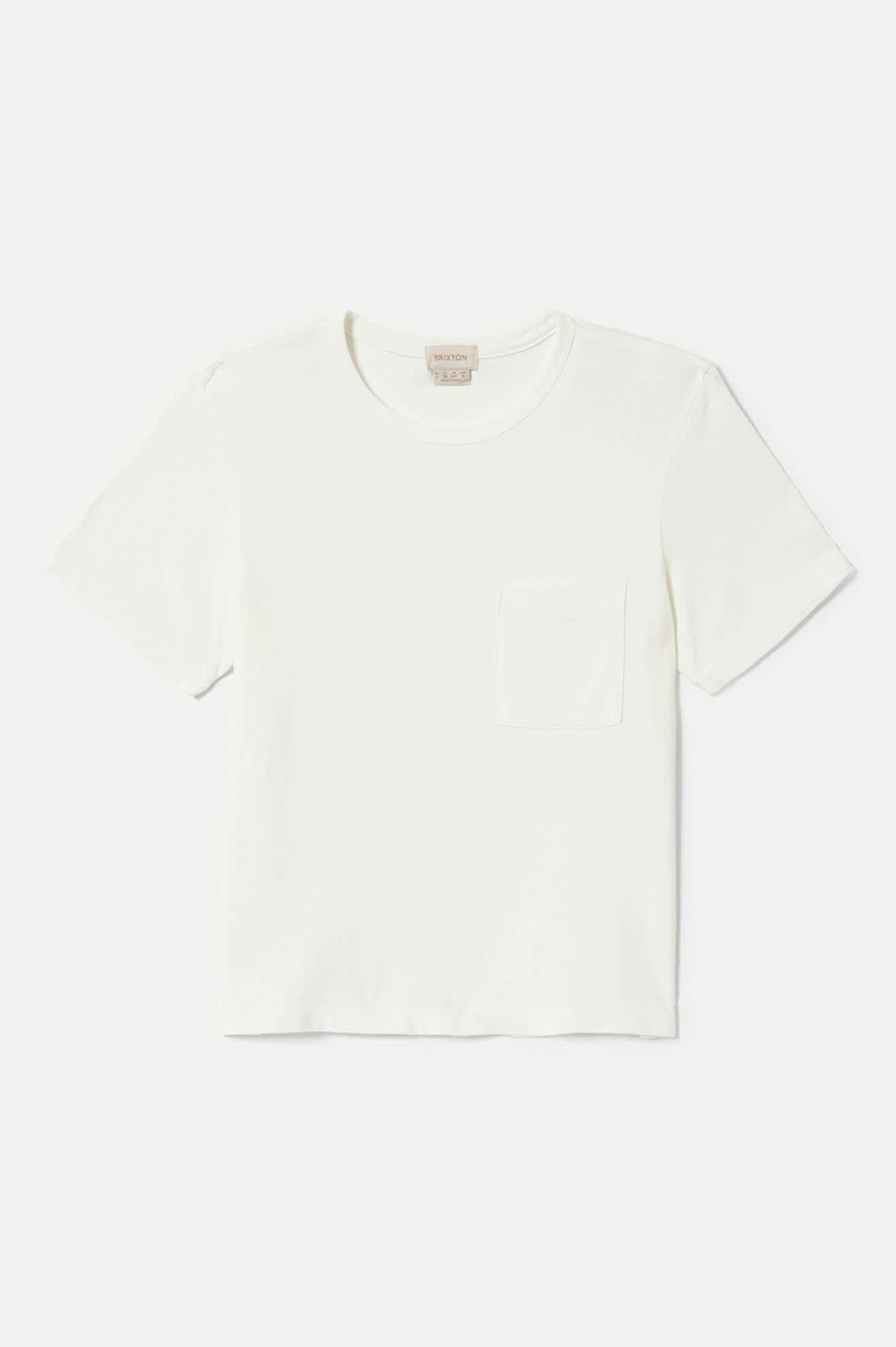 Women's Carefree Organic Garment Dye Perfect T-Shirt in the color Off White - Front Product View