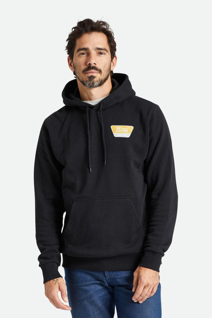 Brixton Linwood Fleece Hood - Black/Mustard