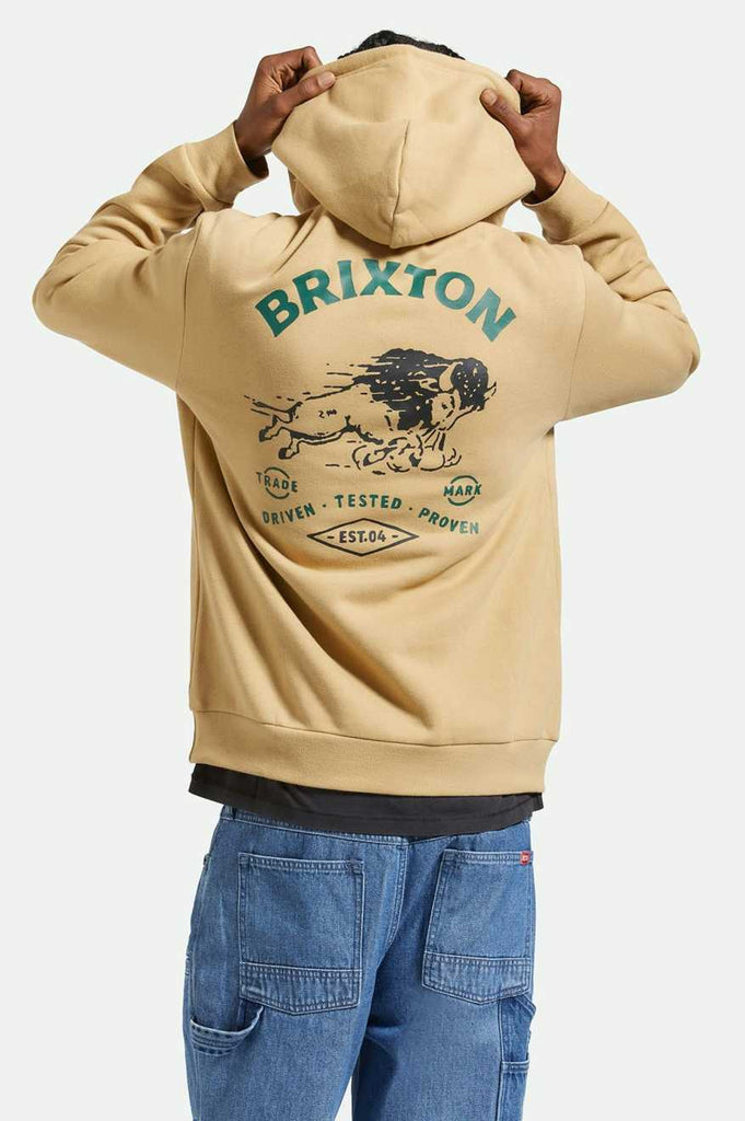 Brixton Charging Buffalo Hoodie - Sand