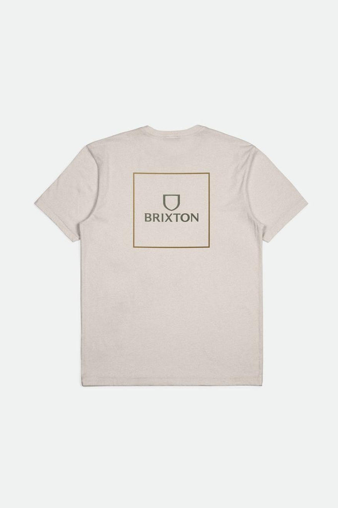 Brixton Alpha Square S/S Standard Tee - Cream/Olive Surplus/Brass