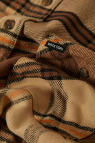 Men's Bowery L/S Flannel in the color Sand/Pinecone/Solar Orange - Additional Laydown image